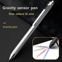 4 In 1 Multifunction Luxury Pen, 0.7mm 3 Color Ballpoint 0.5mm Mechanical Pencil, Gravity Sensor Metal Retractable Pens Długopis 1
