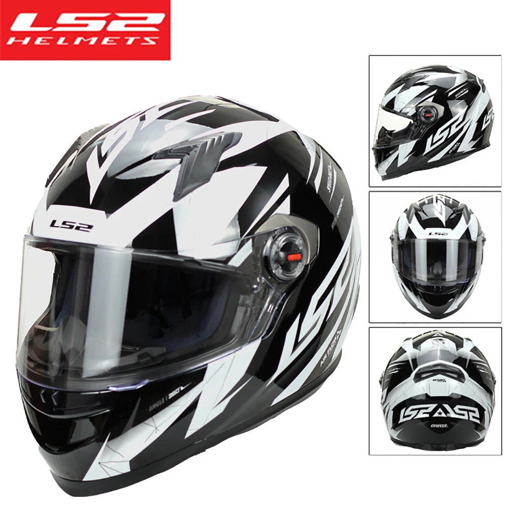 LS2 Original Full Face Motorcycle Helmet High Quality FF358 LS2 Capacete Cascos Para Moto Racing Helmet ECE Motorcycle Equipment