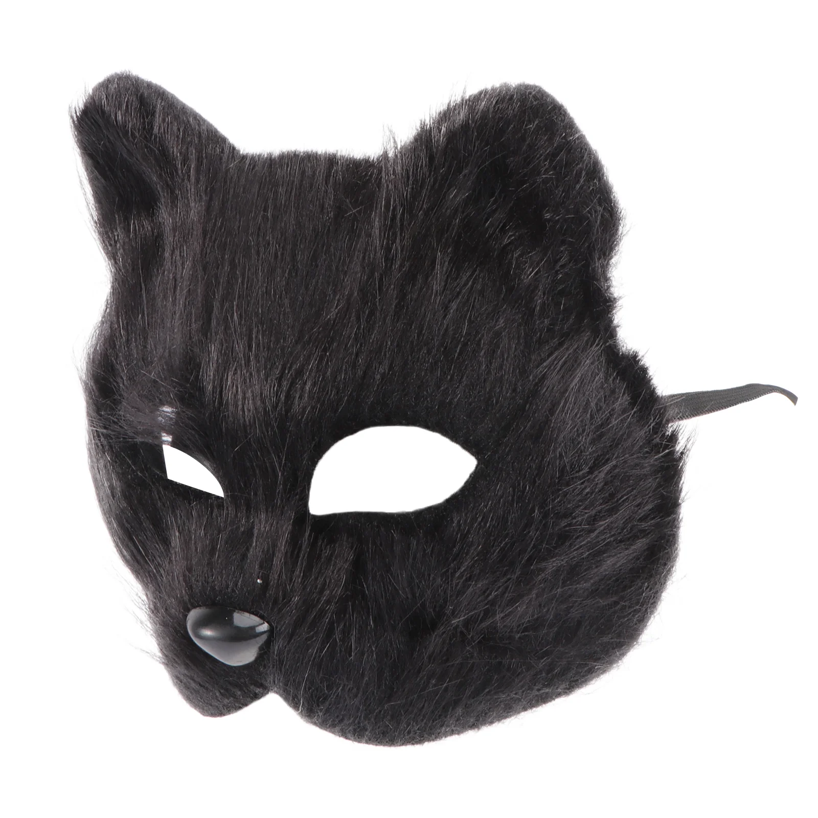 

Fancy Dress Mask Half Face Animal Mask Cosplay Costume Accessory for Eye Mask Carnival Masquerade (Black)