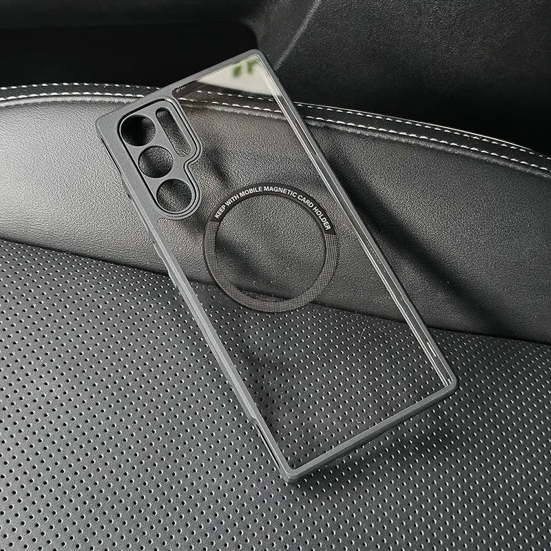 Frosted Transparent Magnetic Acrylic Drop-Proof Phone Case