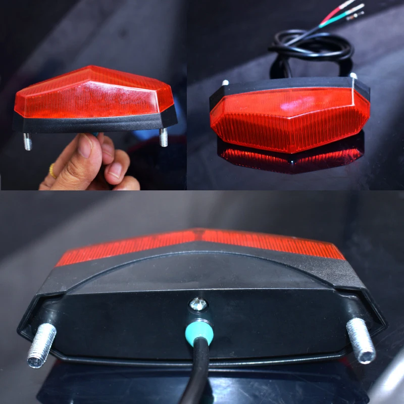 전기 자전거 미등 LED 안전 경고 후방 램프, 전기 스쿠터 Ebike 경고 미등, 자전거 액세서리, 12V-80V