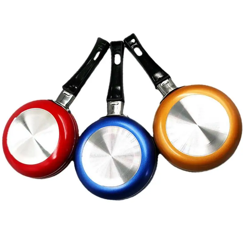 

Mini Frying Pan Nonstick Stainless Steel Frying Pan Soft Touch Stay Cool Handle Cookware For Home Hiking Picnic And BBQ