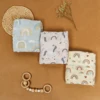 Elinfant 1 Pcs Bamboo Cotton Baby Swaddle All Season Breathable Blankets Newborn Bath Towel Various Patterns Multifunctio Use 1