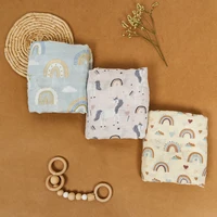 Elinfant 1 Pcs Bamboo Cotton Baby Swaddle All Season Breathable Blankets Newborn Bath Towel Various Patterns Multifunctio Use 1