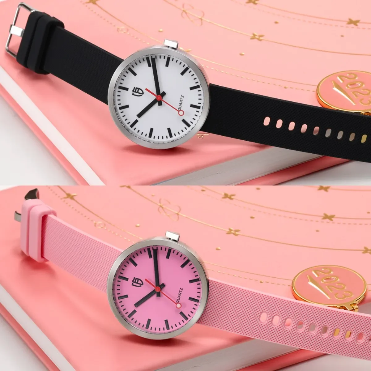 BERNY Men/Ladies Watch 38mm Luminous Dial Railway Sports Quartz Watches Sapphire 5ATM Stainless Steel Soft Silicone Strap