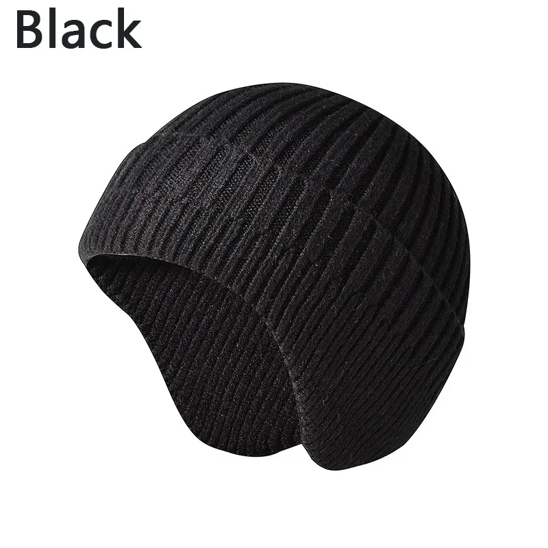Winter Hat Knitted Hat Earflap Hat Warm Winter Autumn Trooper Aviator Hat With Earflaps Men Women Ear Protection Fleece Hat Knit Skull Ski Beanies Stylish Beanie