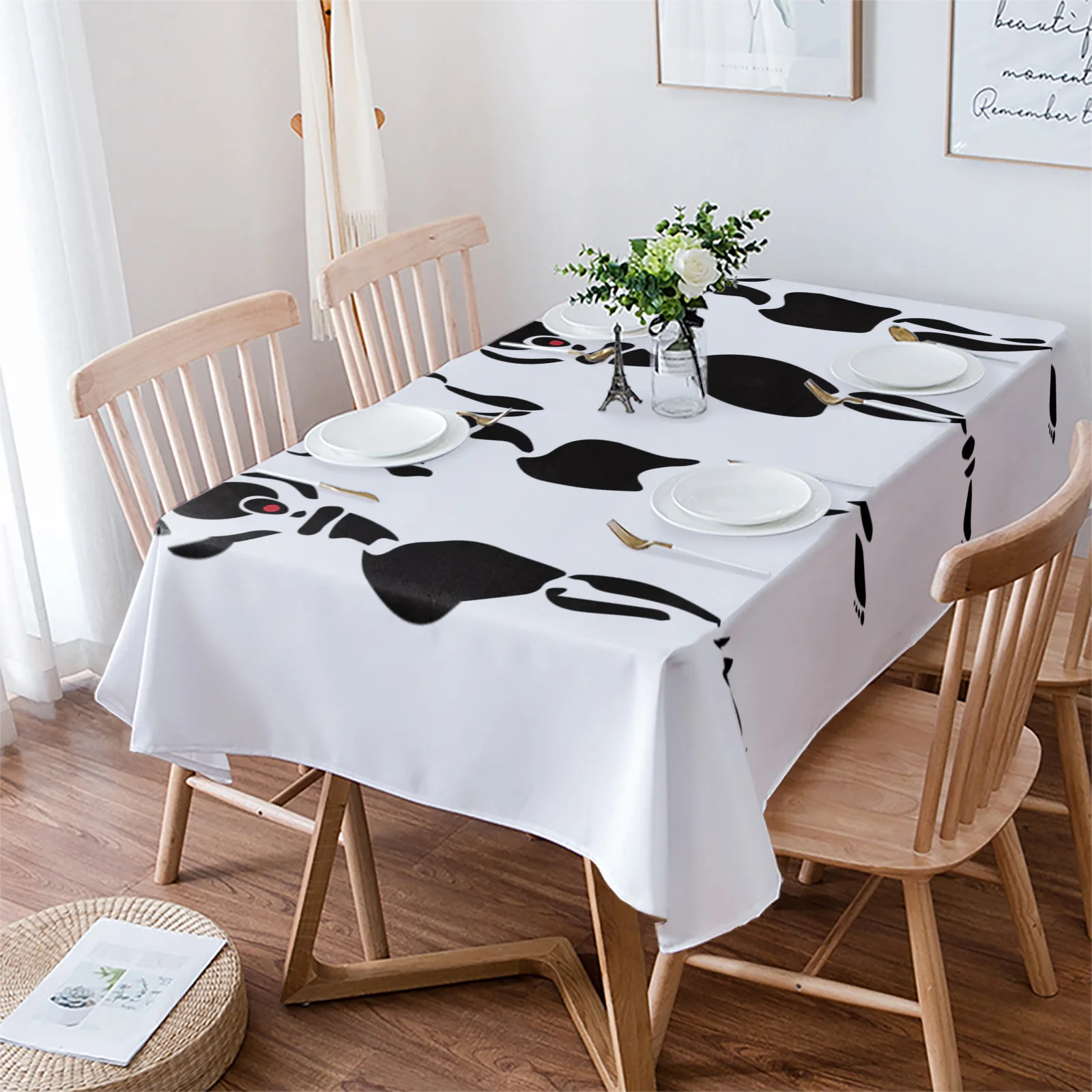 

African Tribes Ethnic Women Tablecloth Waterproof Dining Table Rectangular Round Tablecloth Home Textile Kitchen Decoration