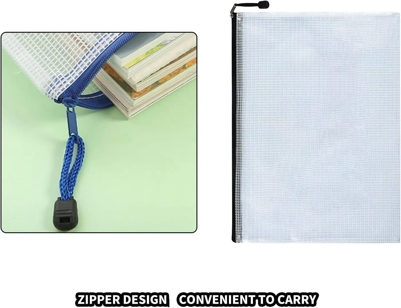 24Pcs Mesh Zipper Pouch Bags-8 Sizes Zipper Pouches For Organization,Mesh  Bags With Zipper File Bag With Zipper Durable - AliExpress