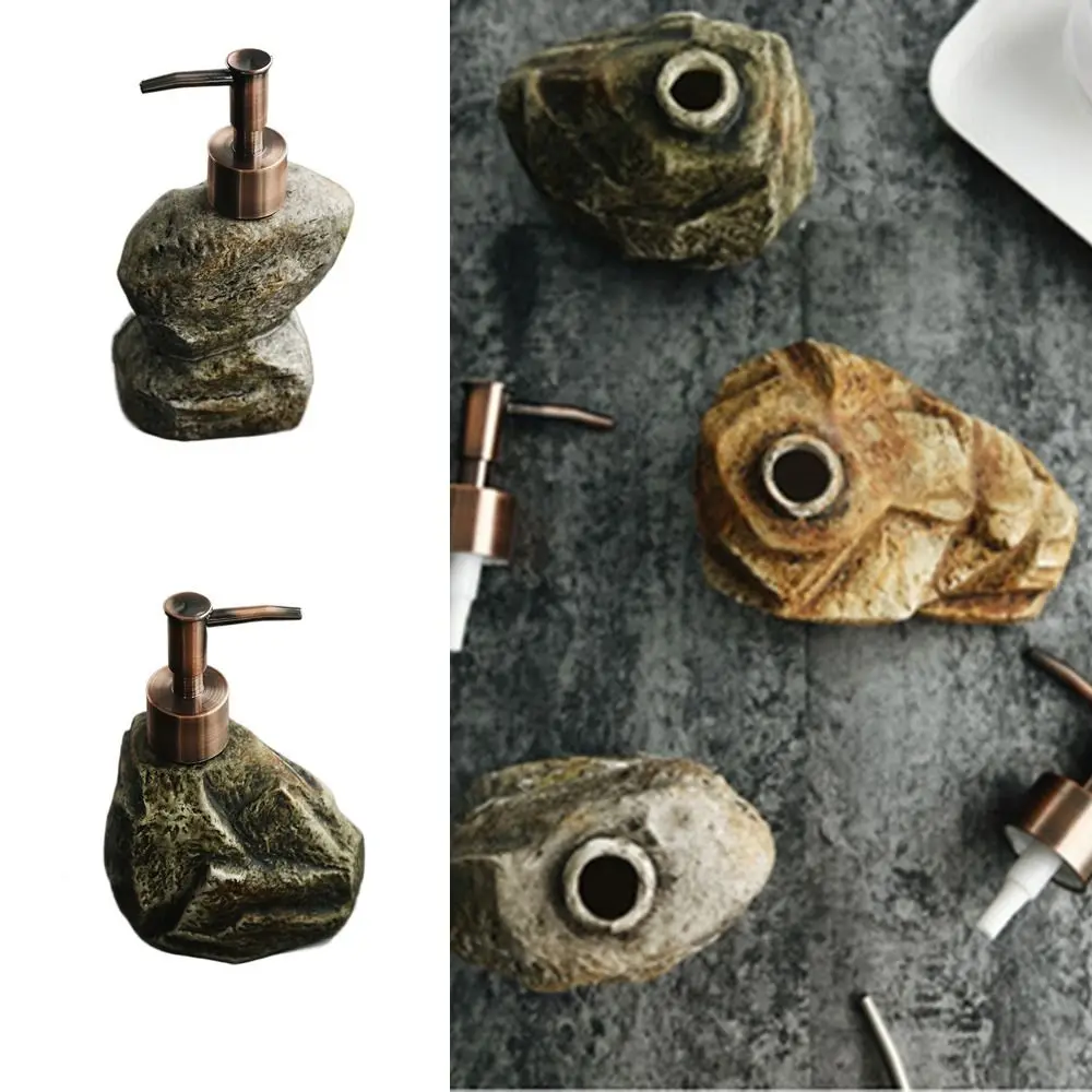 

Керамическая бутылка для лосьона, Забавный ручной насос с имитацией камня, многоразовый креативный органайзер для мытья рук, домашний