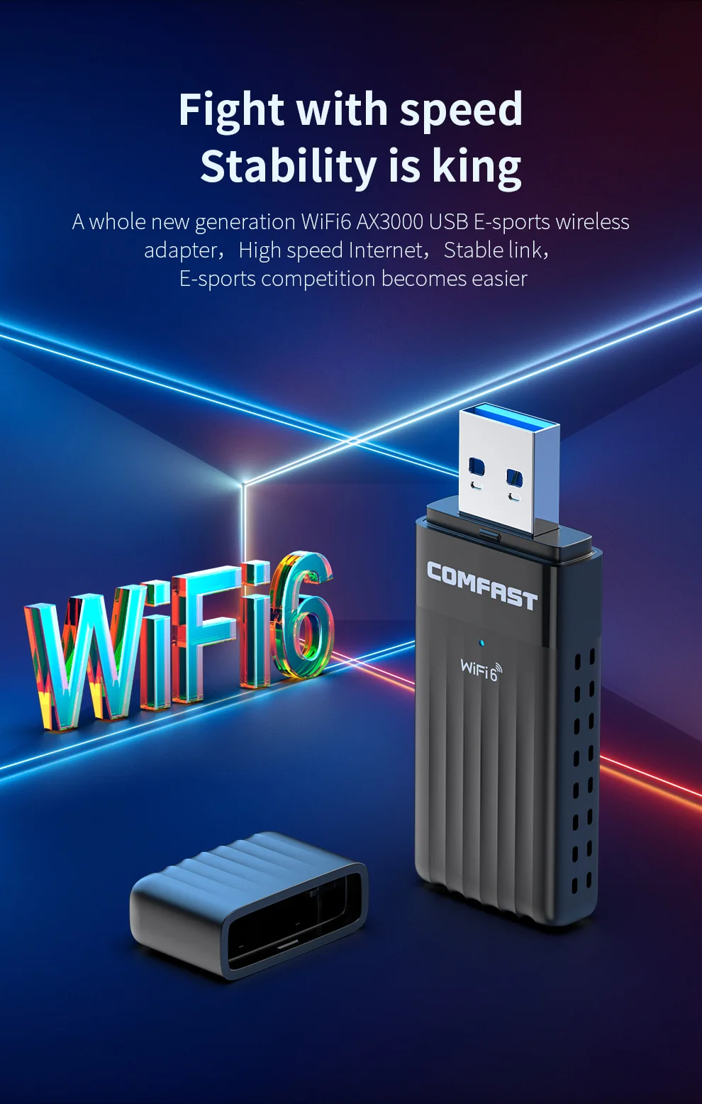 AX3000 USB 3.0 WiFi 어댑터 5G 2.4G 3000Mbps Adaptador WiFi 6 Antena Para PC 수신기 Windows 10 11 용 Cle 네트워크 카드 동글