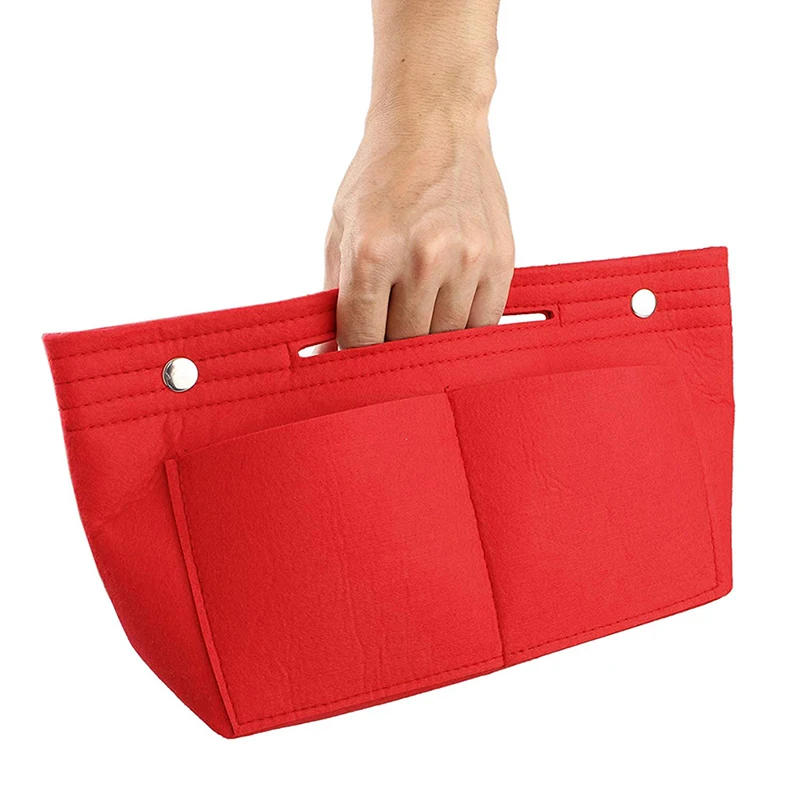 Felt Cloth Insert Bag Cosmetic Organizer Insert For Women Luxury Tote Handbags Makeup Bags Inner Pouch Liner Bag Purse Organizer 3