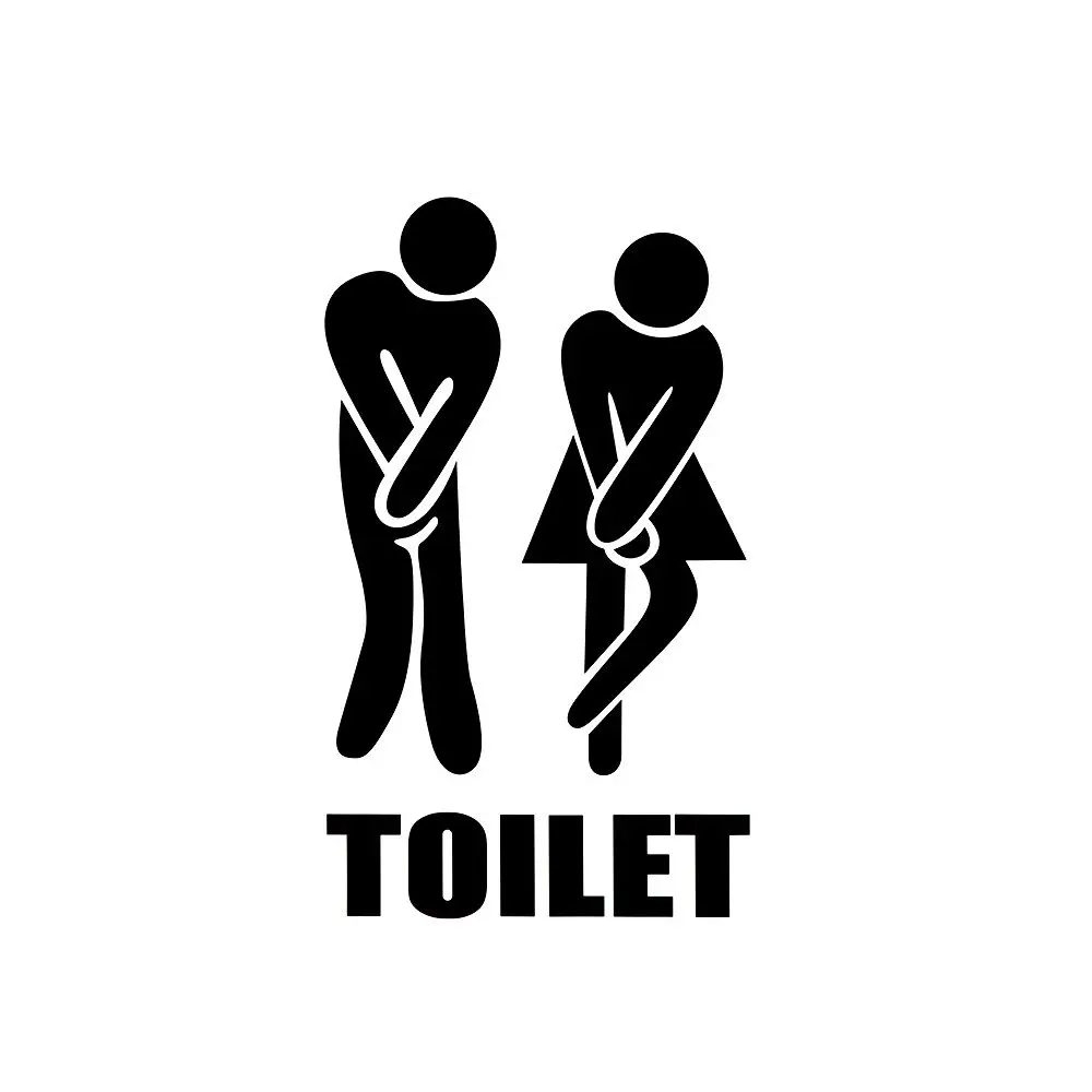 French Version Funny Toilet Entrance Sign Vinyl Wall Sticker Decals Salle de bains, Toilettes Letter Decals France Home Decor