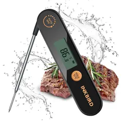 Waterproof Rechargeable Digital Meat Thermometer with Foldable Probes (As Picture)