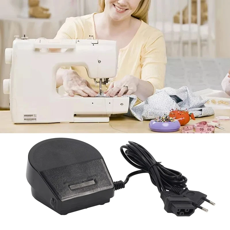 Sewing Machine Foot Pedal Sensitive Universal 220V Horseshoe Shaped Sewing Machine Pedal With Power Cord EU Plug