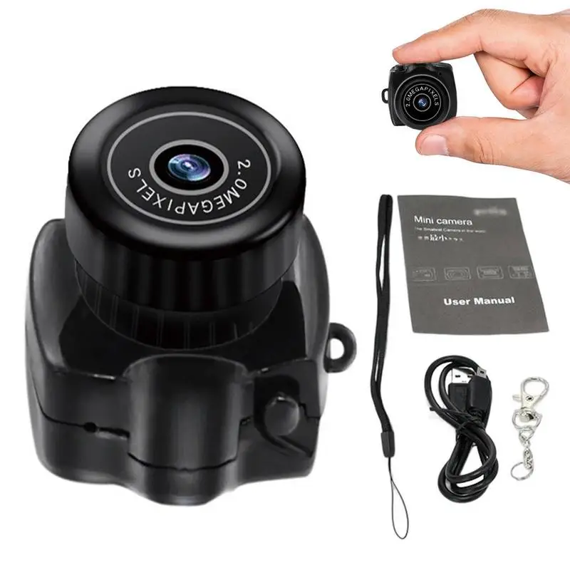 미니 카메라 DV DVR 소형 USB 충전 Y2000 카메라, 채팅 온라인 행잉, 640P480P 비디오 사이클링 하이킹 HD 카메라