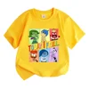 Kids T-shirts Summer Girls/Boys Cotton Short Sleeve Funny Inside Out 2 Print Tshirt Streetwear T Shirts Tops Cartoon Camisetas 4