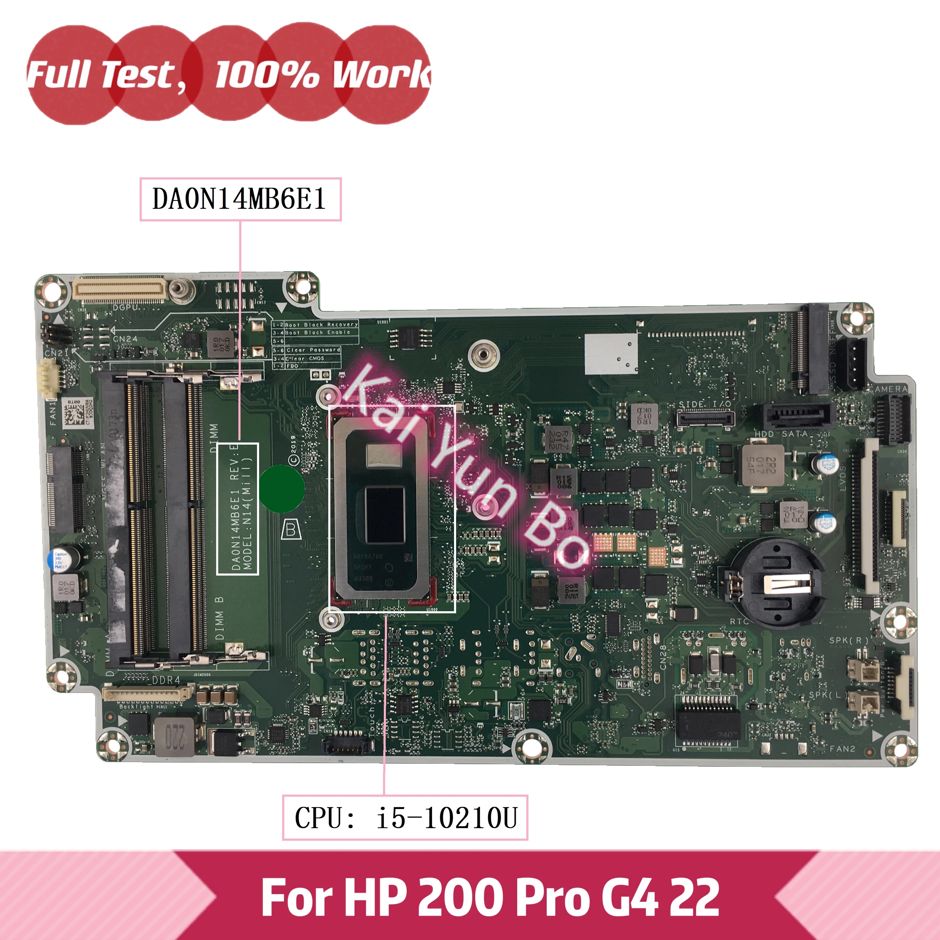 

N14 DA0N14MB6E1 For HP 200 Pro G4 22 Laptop Motherboard With i5-10210U CPU DDR4 100% Tested OK