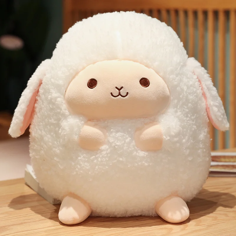 Kawaii Sheep Plush Toy White Stuffed Animal Ball Shaped Sheep Soft Doll Pillow Kids Toys Birthday Christmas Gift for Children children winter snow boots for girls boys classic kids sheep fur leather shoes ski wear warm footwear