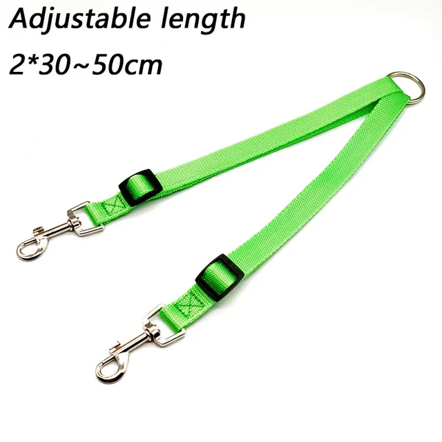 Double Twin Dual Coupler Dog Leash Two in One Strong Nylon V Shape Adjustable Pet Dog Leash Colorful Two Ways 2 Dogs Pet Lead 6