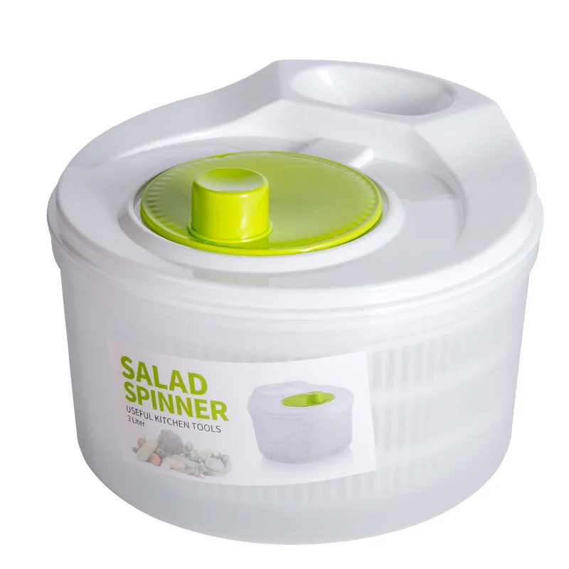 BAODELI Capacity 3L Salad Spinner Vegetable Washer Fruit Veggie Bowl  Collapsible Salad Spinner with Lid Veggie Dryer Set for Kitchen Tools of  Lettuce