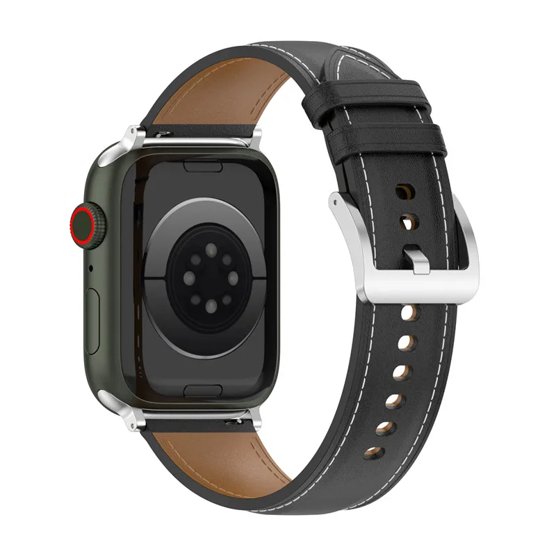 가죽 루프 팔찌 벨트 밴드 애플 시계 7 6 SE 5 4 42MM 38MM 44MM 40MM 스트랩 iWatch 41MM 45MM