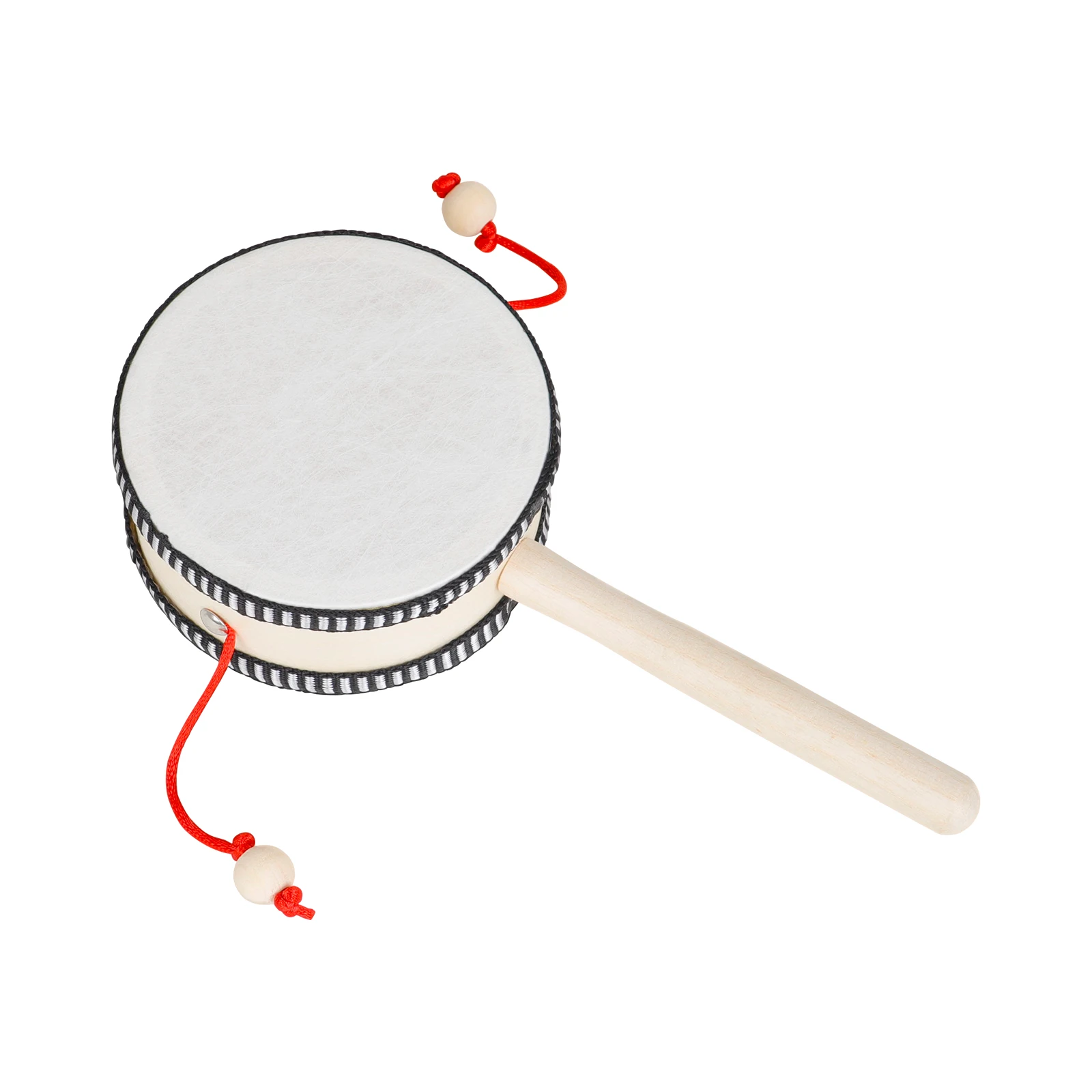 4-inch Rattle-drum Wooden Shaking Drum Rattle Spin Drum Hand Shaking Handheld Musical Instruments for Baby Kid Child Toy musical percussion instruments wooden hand drum