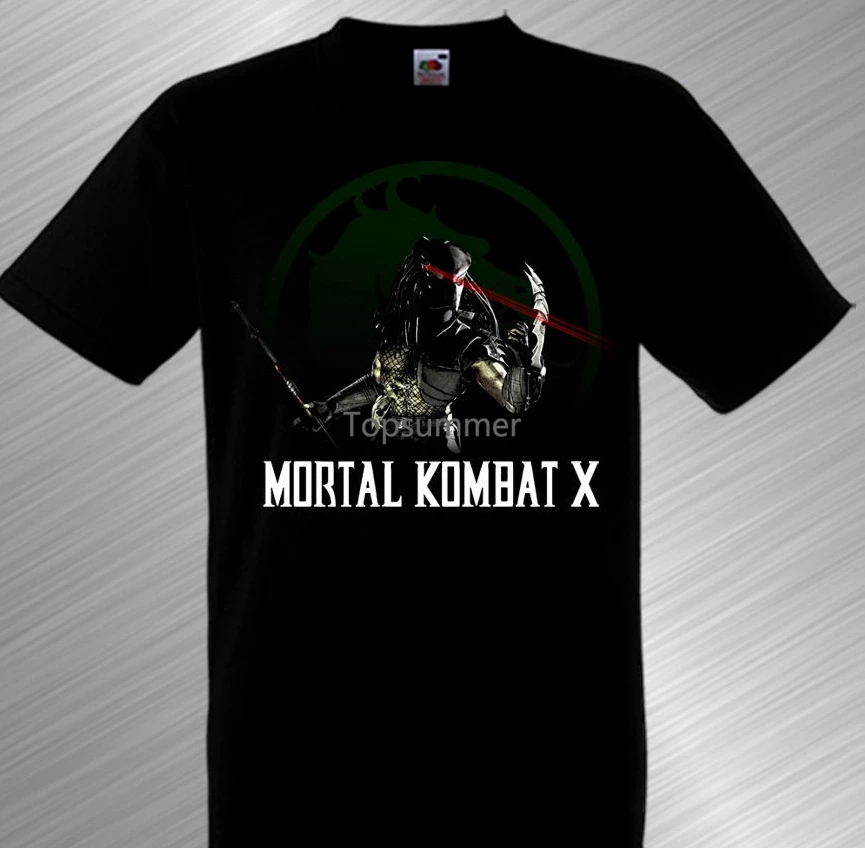 

Mortal Kombat X Premium T Shirt Predator Character From Mkx Predator Fighter Short Sleeve 100% Cotton Man Tee Tops