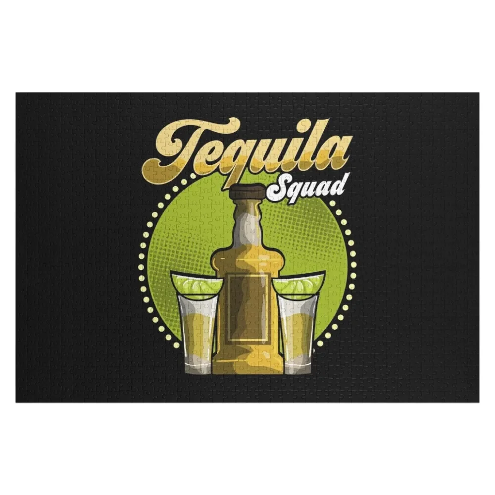 

Cute Tequila Squad Margarita Drinking Drinkers Jigsaw Puzzle Wooden Boxes Wood Name Puzzle