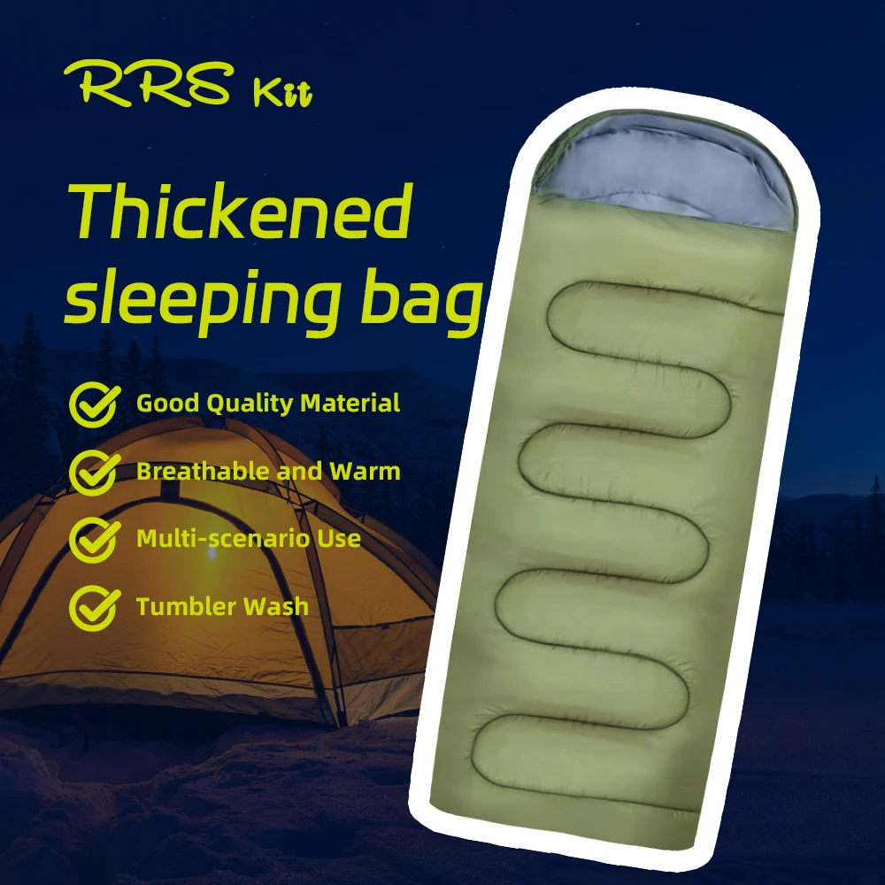 Survival Sleeping Bag 1.8/2.4/3KG Thickened and Widened Winter Sleeping Bag -5 ℃ -15 ℃ Cold-proof