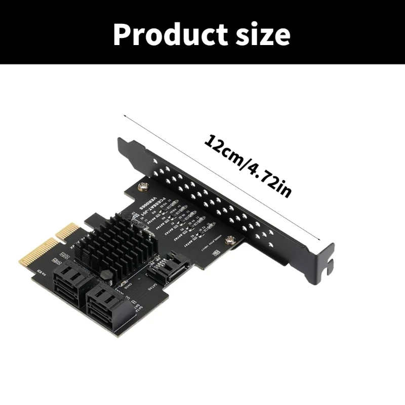 5 PortPCIE Expansion Card Compatibles PCIExpress X4X8X16 Interfaces PCIExpress Adapter 6Gbps Efficient