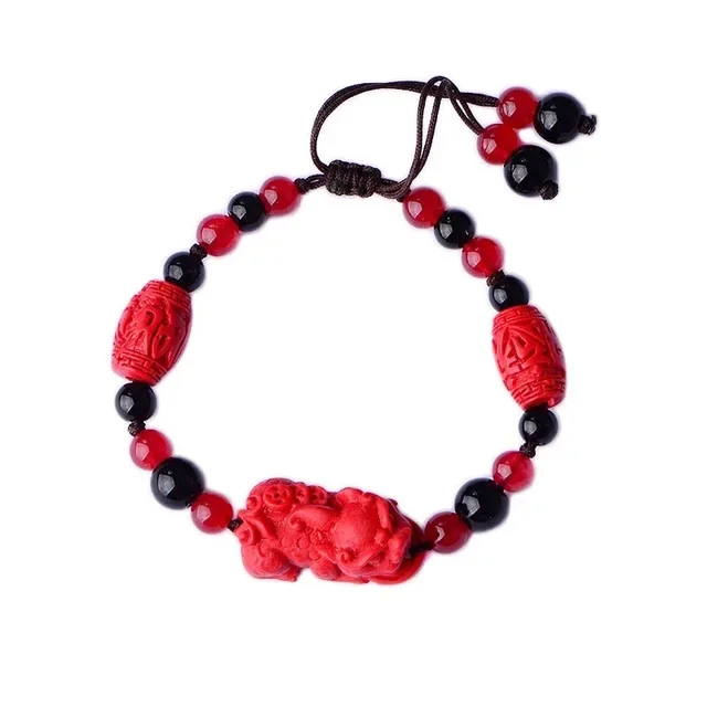 

Jade Pixiu Bracelets Gift Bangle Charms Amulet Real Cinnabar Accessories Jewelry Bangles Natural Talismans Gifts Red 925 Silver