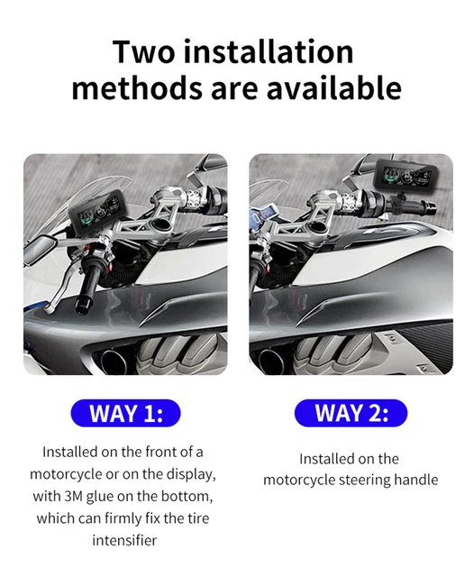 3 in1 Motorrad Head Up Display GPS Tacho Höhe Kompass Level Moto  Reifendruck kontroll system für Transport motor - AliExpress