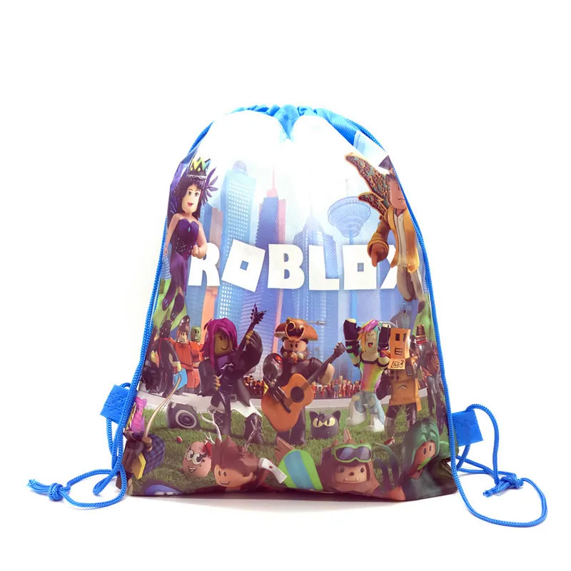 6/12/18/56PCS Roblox 부직포 Drawstring 가방 Roblox 게임 파티 장식 어린이 생일 파티 베이비 샤워 용품 선물