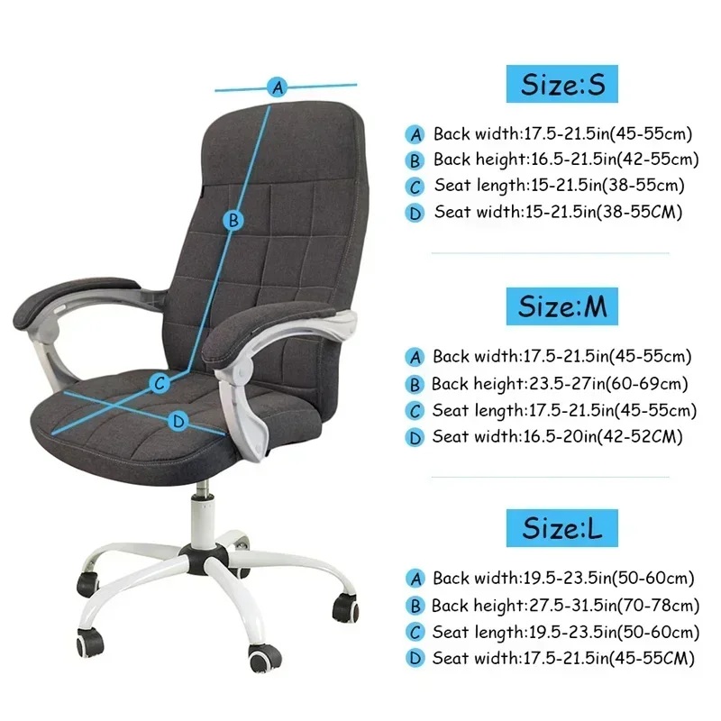 Leaves Jacquard office Armchair Cover Anti Dirt Soft Office Chair Slipcover Computer Desk Seat Cover Play Gaming Room Home chair cover
