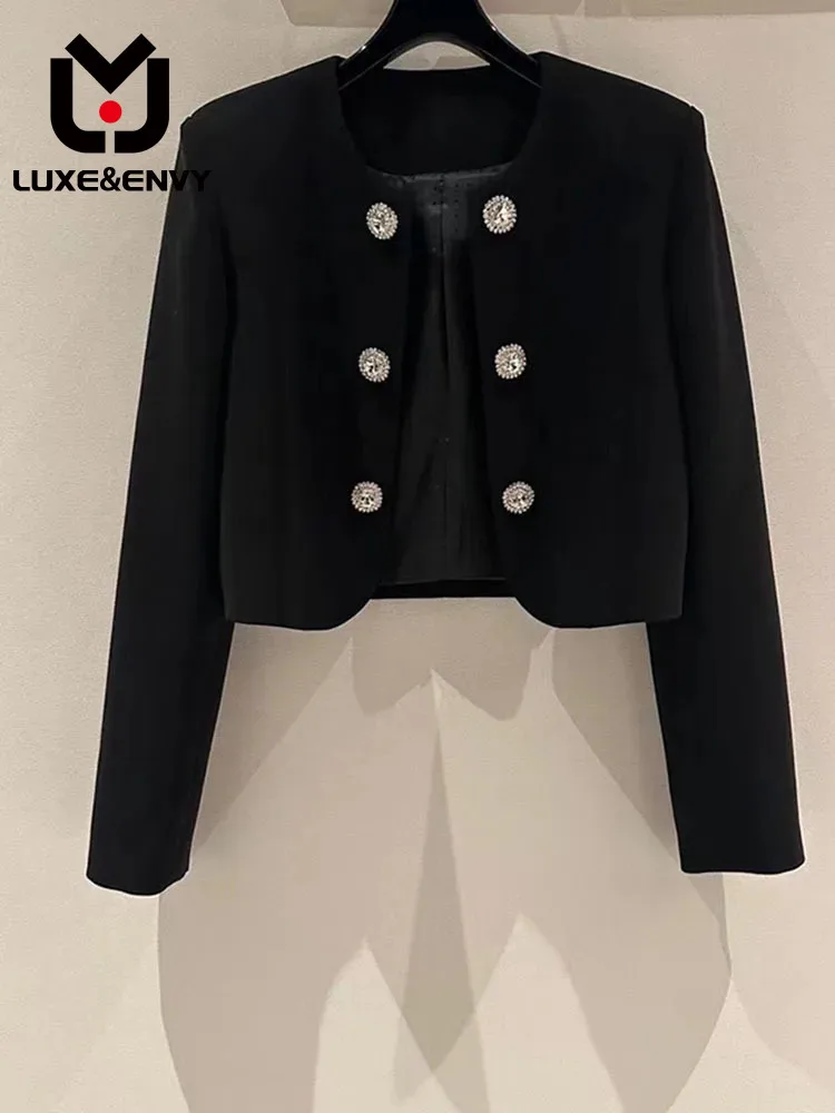 

LUXE&ENVY Black Spicy Girls Set Skirt Short Style Temperament Pure Desire New Sexy 2023 Autumn