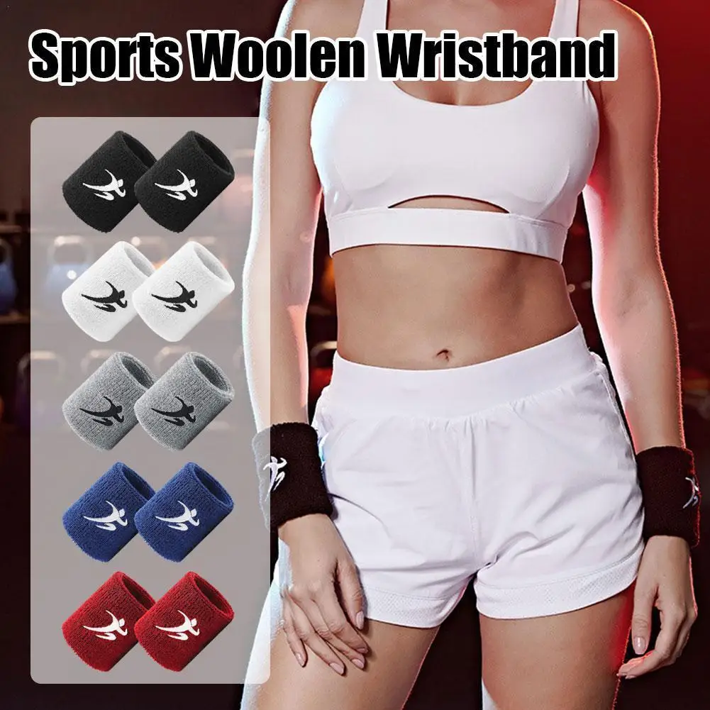 

1pair Sport Wristband Cotton Hand Band Breathable Sweat Equipment Accessories Wrist Sports Absorption Gym Elastic Bandage I5P0