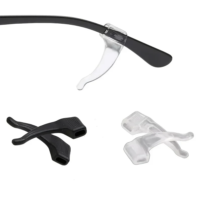 20 stücke Anti-slip Silikon Ohr Griff Gläser Brillen Bein Ohr Haken Stopper Halterung Verschluss Zubehör Tempel Spitze Brillen halter – Detail 6