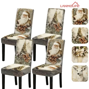 Christmas Dining Chair Covers – Vintage Style (4/6 Pack) 1