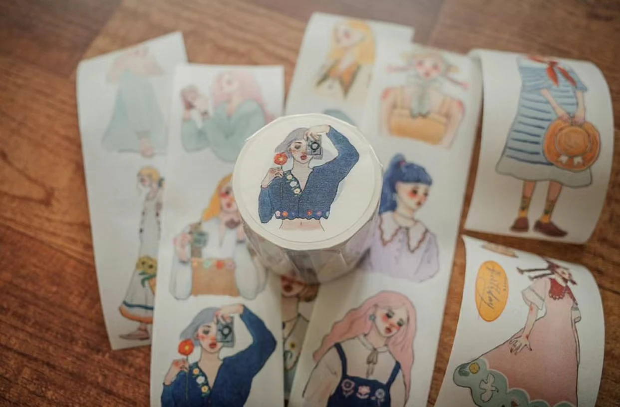 La Dolce Vita Studio 빈티지 백 꽃의 노래2 카드 제작용 Washi 테이프 DIY Scrapbooking 계획 스티커