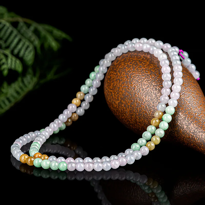 

Grade A Burma Jade Bead Bracelet Natural Stone Bangle Men Women Myanmar Jadeite With Certificate Tricolor Jades Bracelets Bangle