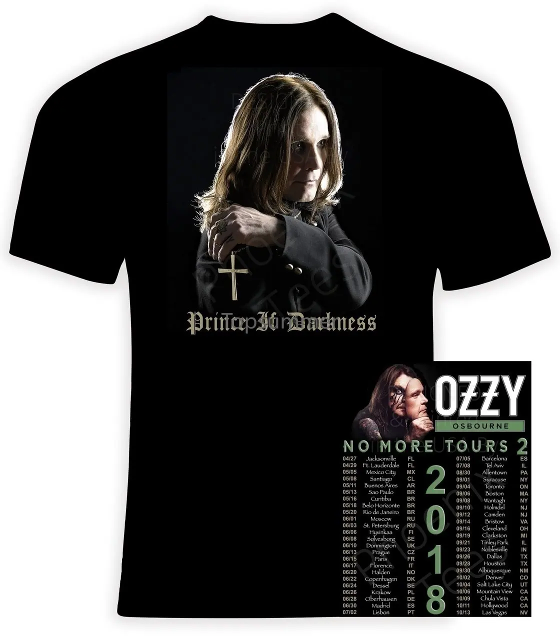 

Ozzy Osbourne ''No More Tours 2'' 2020 World Concert Tour Tshirt 2020 T Shirt New