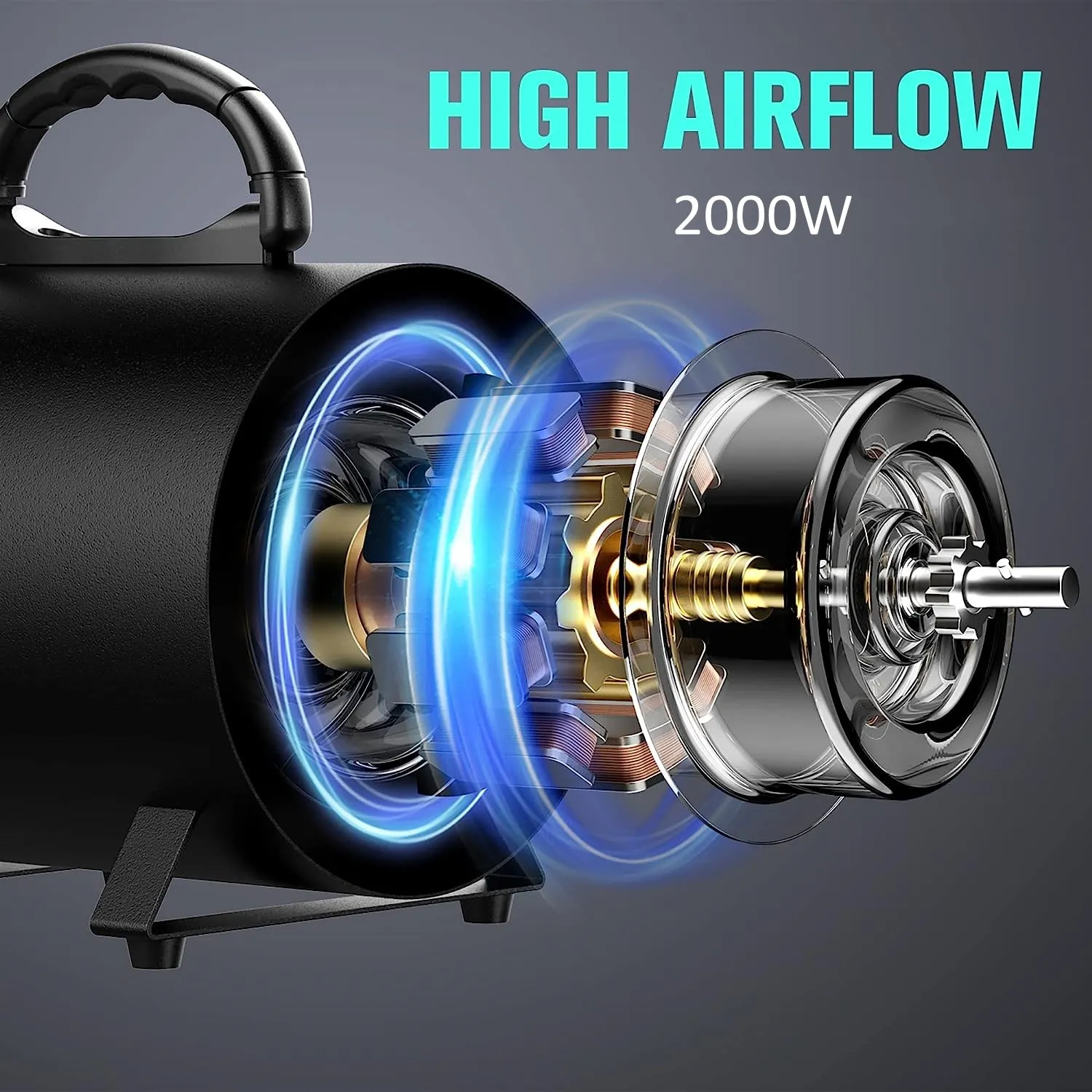 High Velocity Large Animal Groomer Dog Cat Grooming Dryer with Flexible Hose
