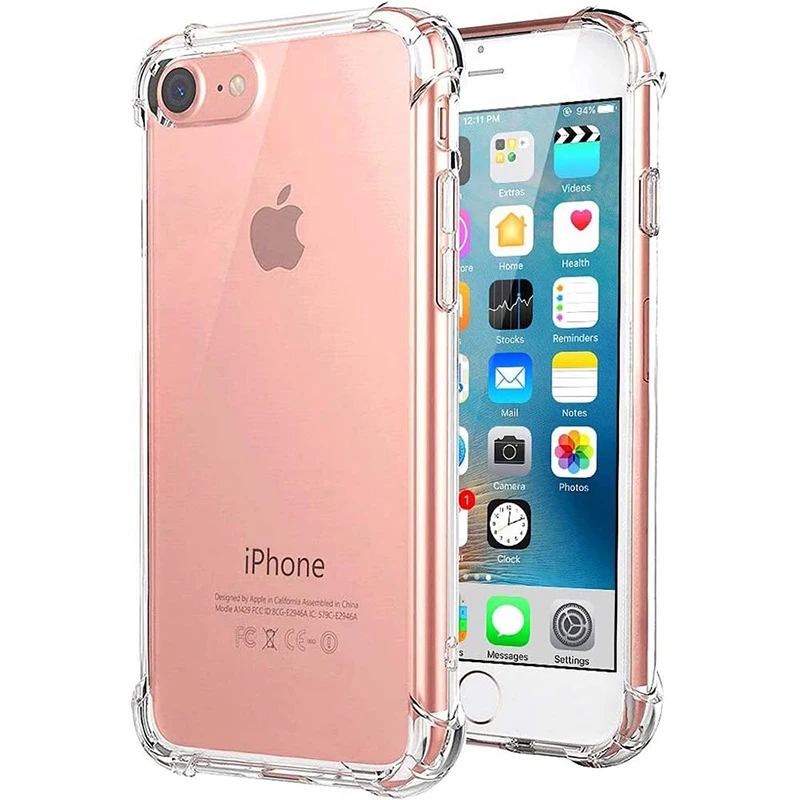 

Original Case for iPhone SE 2020 SE 2022 7 8 Crystal Soft Transparent Shockproof Phone Cover for Apple iPhone SE 2016 Back Funda