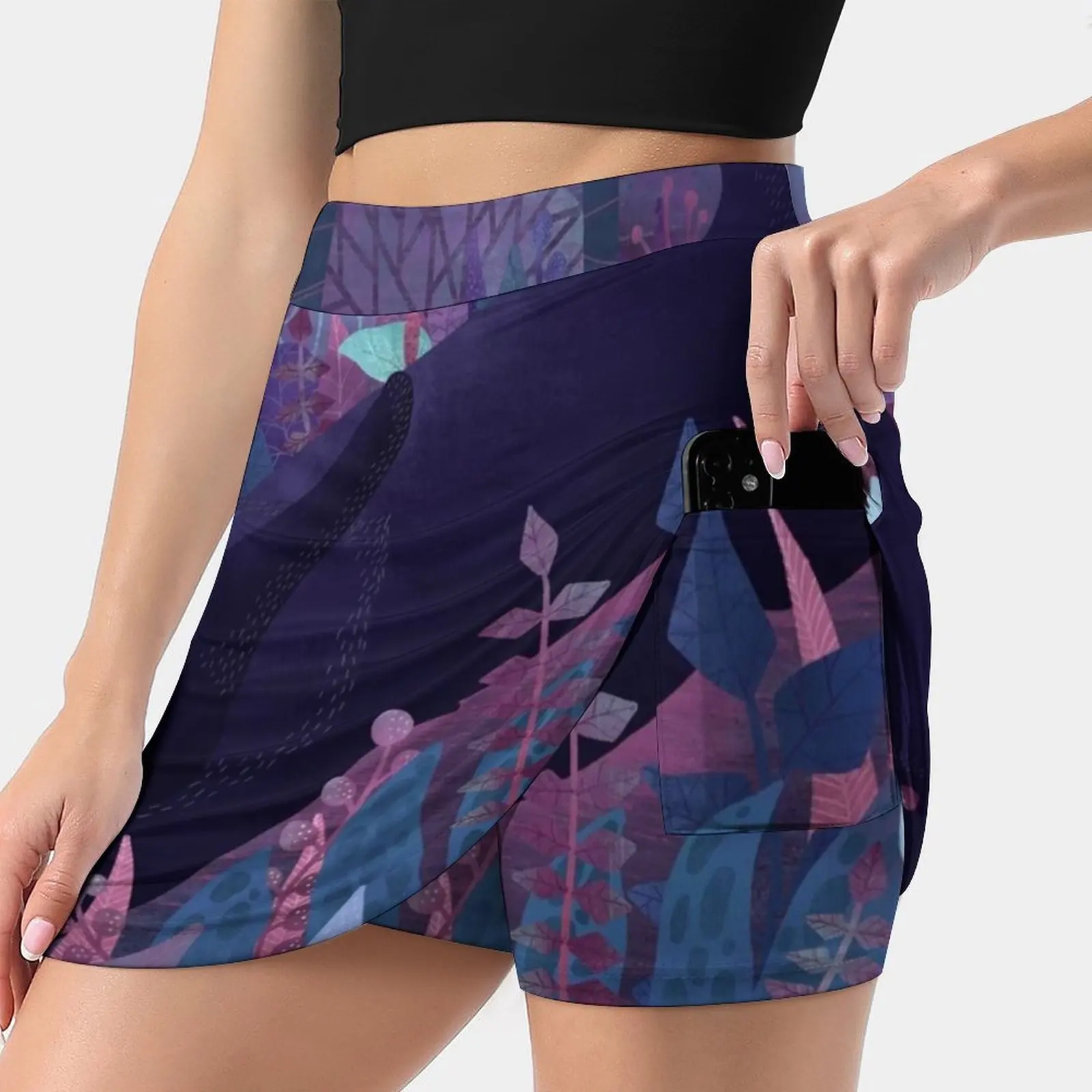 

Follow The Black Rabbit Women's skirt Sport Skort Skirt With Pocket Fashion Korean Style Skirt 4Xl Skirts Rabbit Animals Nature