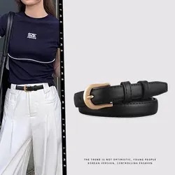 Women's Fashion High - Grade Soft Belt - Versatile & Trendy Thin Design - 110cm (JV306 - black)