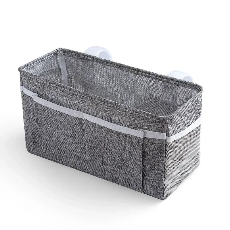 Canvas Baby Crib Organizer Bed Hanging Storage Bag For Baby Essentials Multipurpose Baby Bed Organizer Hanging Diaper Toy Tissue