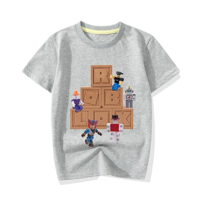 Summer T-shirt for Boys Cartoon ROBLOX Print T Shirt Kids Tops Tees Short  Sleeves Cartoon Baby Clothes 1-10 Years - AliExpress