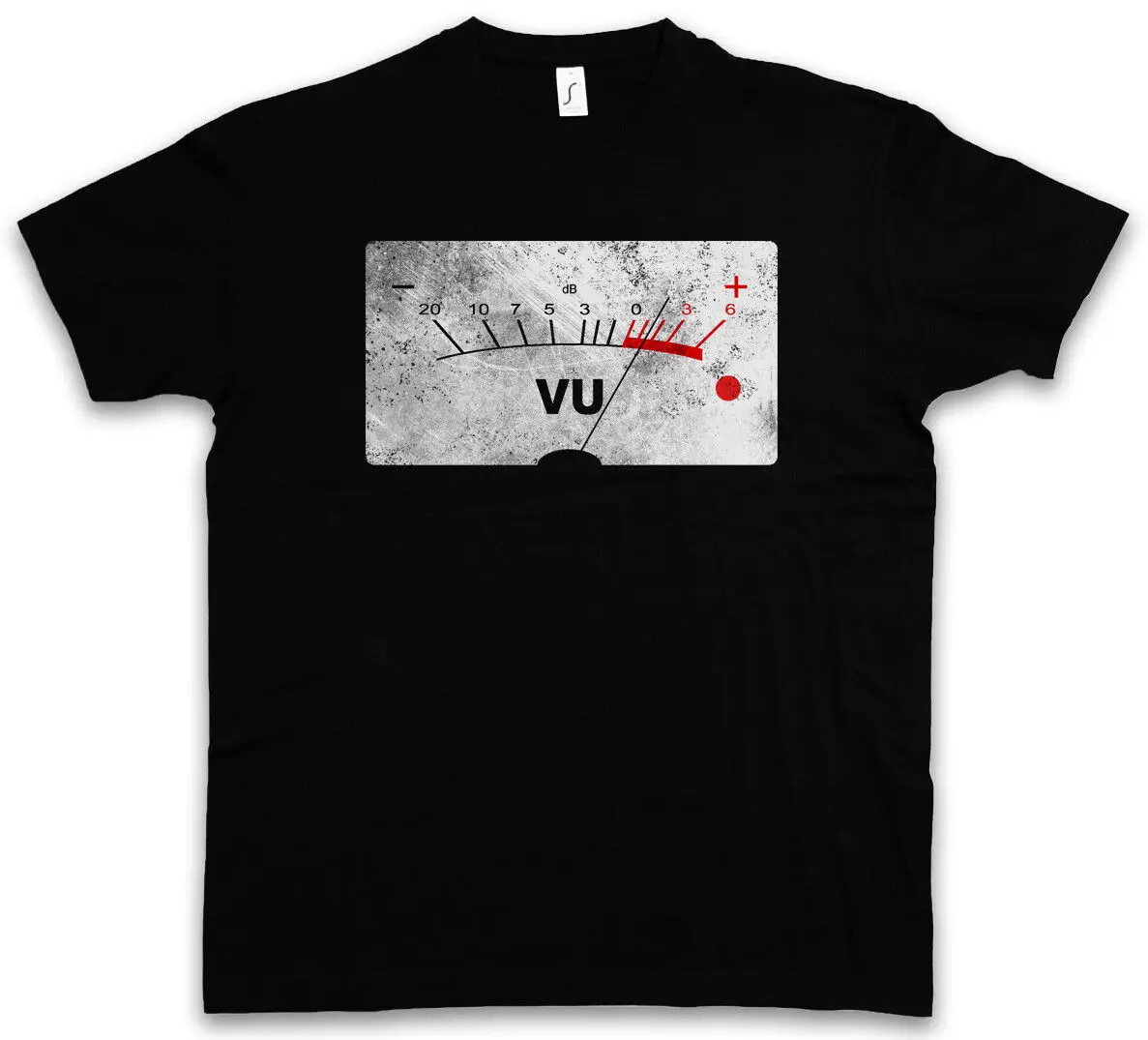 Vu Volume Units Meter Ii T-Shirt Decibel Music Bass Retro Vinyl Stereo Music