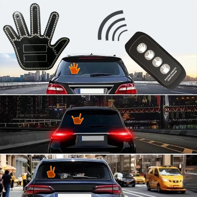 3in1 Car Finger Gesture Light with Remote Signs Gesture Light Car