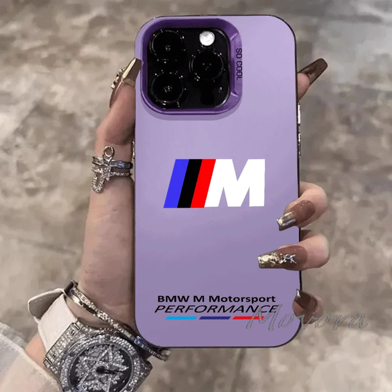 패션 폰 케이스 스타일링 BMW M 로고 폰 케이스 아이폰 17 16e 16 15 14 13 12 11 Pro Max X XR XSMAX 8 7 Air Plus 커버 스티커